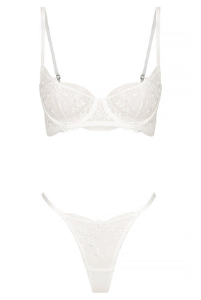 Sofia Set White Underwire - Kat the Label Lingerie Australia