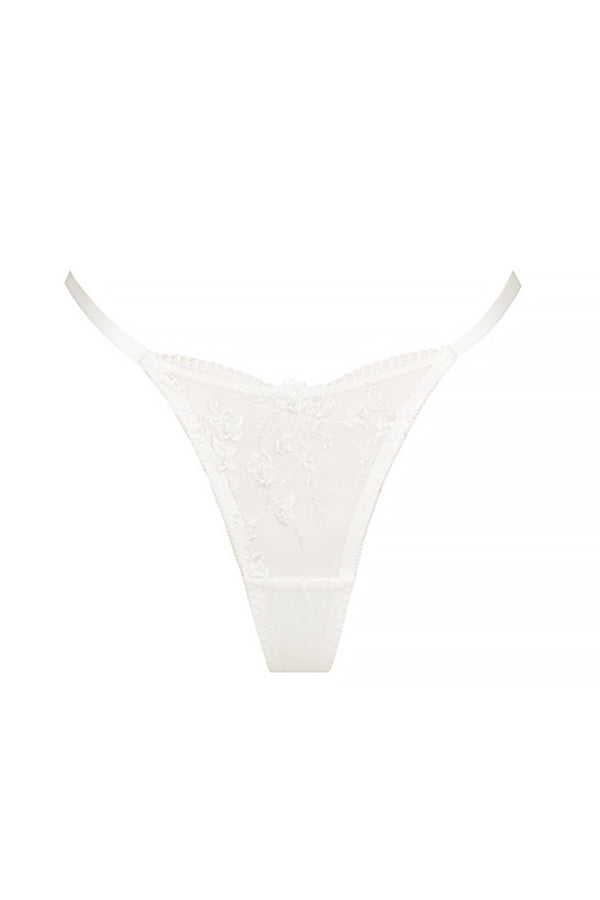 Sofia Thong White Underwear - Kat the Label Lingerie Australia