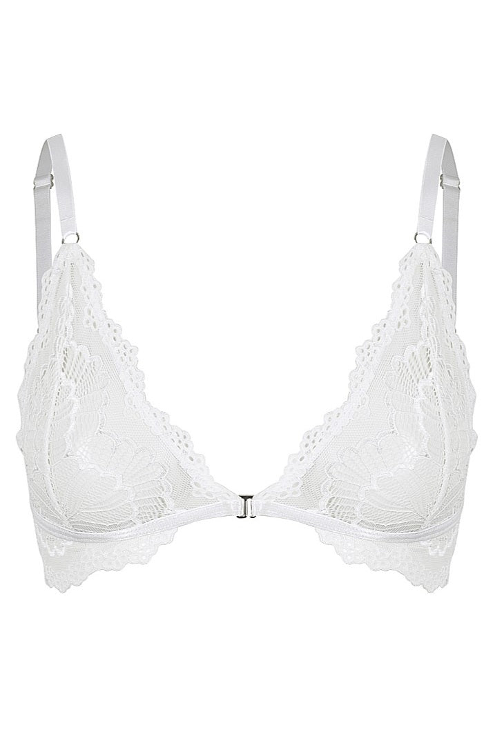 Vienna Bralette White Bralette - Kat the Label Lingerie Australia
