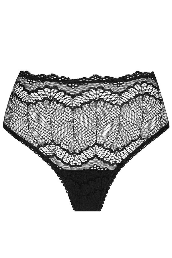 Vienna High Waist Black Underwear - Kat the Label Lingerie Australia