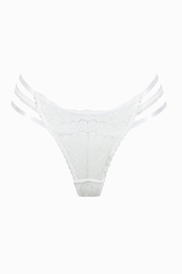 Vienna Thong White Underwear - Kat the Label Lingerie Australia